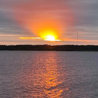 Elokuun-22 auringonlasku Kajaanissa